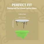 Spandex Cocktail Tablecloth 60 Inch 5 Foot Round Fit Green
