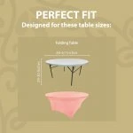 Spandex Cocktail Tablecloth 60 Inch 5 Foot Round Fit Light Pink