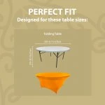 Spandex Cocktail Tablecloth 60 Inch 5 Foot Round Fit Orange