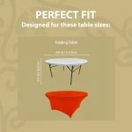 Spandex Cocktail Tablecloth 60 Inch 5 Foot Round Fit Red
