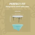Spandex Cocktail Tablecloth 60 Inch 5 Foot Round Fit Turquoise