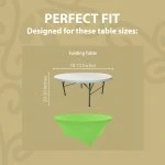 Spandex Cocktail Tablecloth 72 Inch 6 Foot Round Fit Green