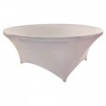 Spandex Cocktail Tablecloth 72 Inch 6 Foot Round Grey