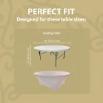 Spandex Cocktail Tablecloth 72 Inch 6 Foot Round Fit Grey