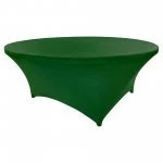 Spandex Cocktail Tablecloth 72 Inch 6 Foot Round Hunter Green