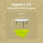 Spandex Cocktail Tablecloth 72 Inch 6 Foot Round Fit Lime Green