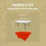 Spandex Cocktail Tablecloth 72 Inch 6 Foot Round Fit Red